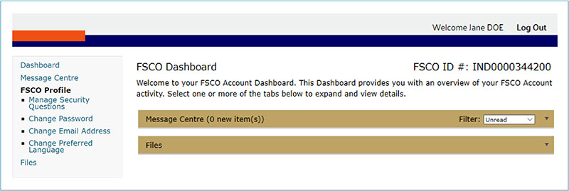 FSCO Dashboard