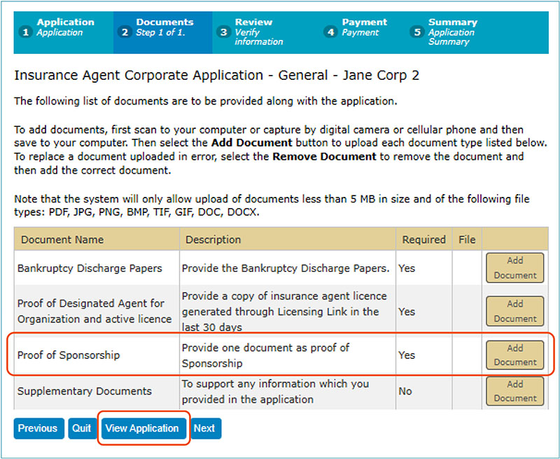 General and A&S only licence applications